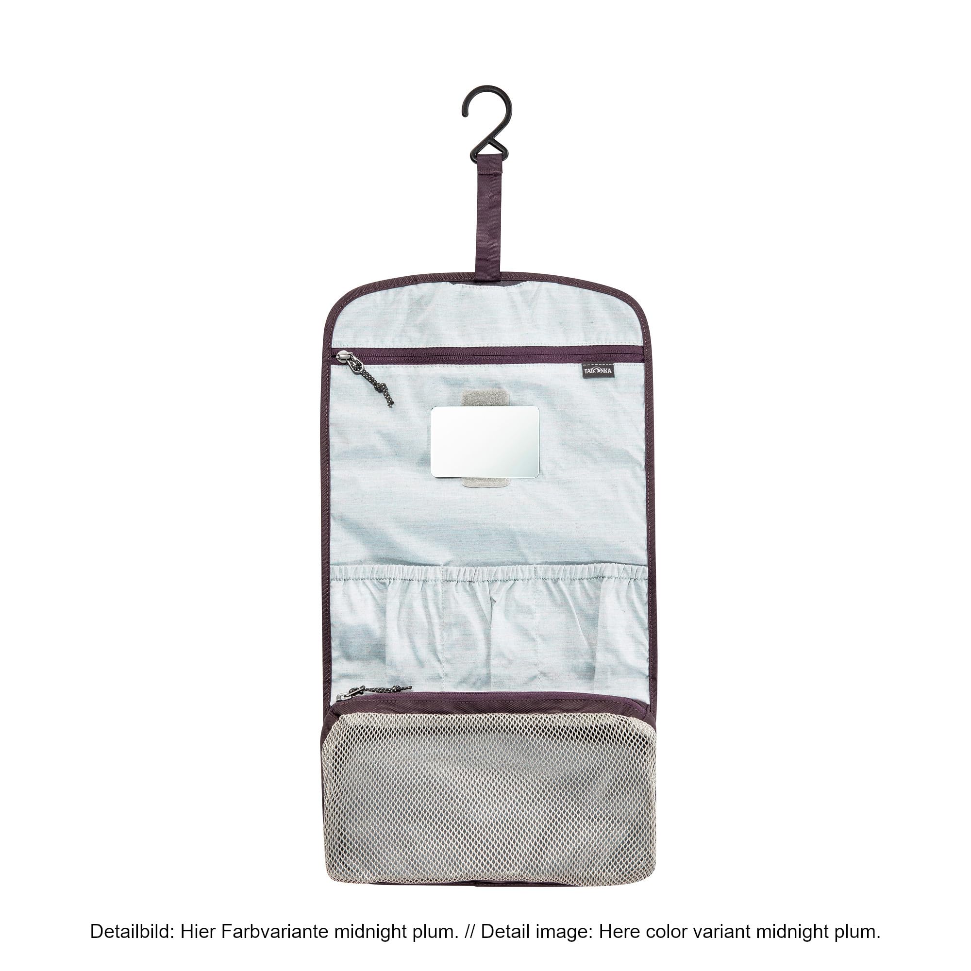 Tatonka Small Travelcare Kulturbeutel - Flache Waschtasche zum Aufhängen mit Fächern und Spiegel (Packung mit 2)