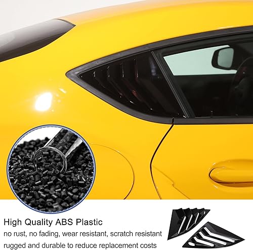 Miniatura 4 de Daeiclru Cubierta para rejilla de ventana lateral trasera compatible con Toyota Supra GR A90 A91 MK5 2019-2022, cubierta para persianas de ventana