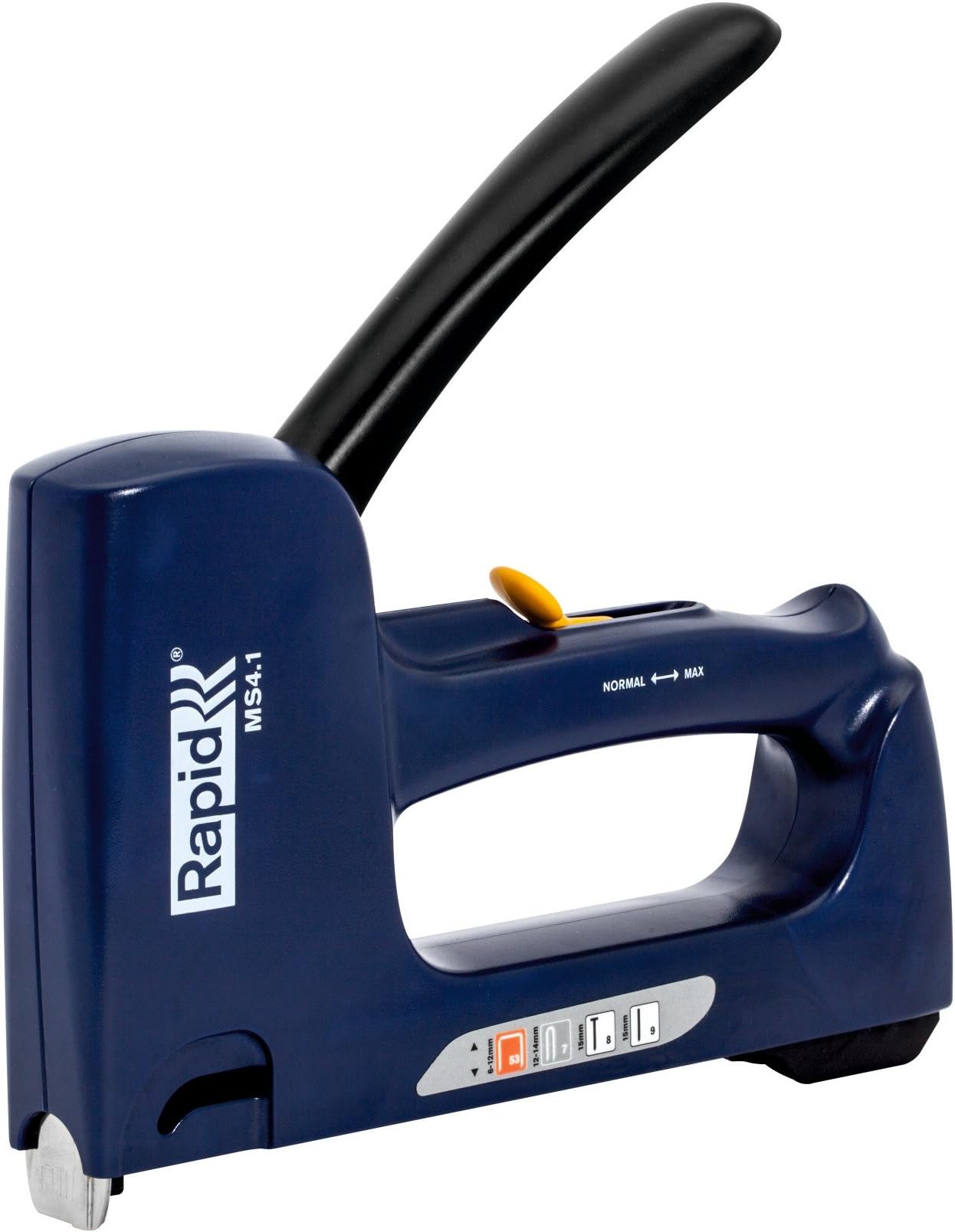 Multi-Function Staple Gun MS4.1 for No. 53 and No. 7 Staples, No. 8 Brads, No. 9 Pins, 4-in-1 Upholstery and Cable Tacker with Ergonomic Handle and All-Steel Interior Wear Parts (24510600)