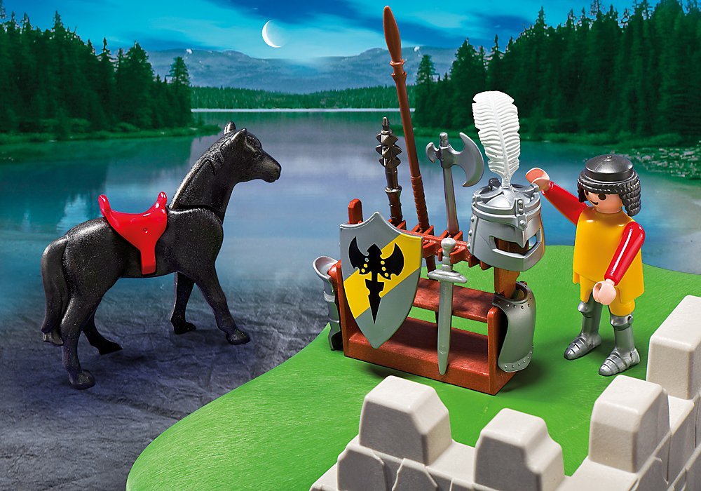 PLAYMOBIL 5168 jubileuszowy kompaktowy zestaw turniej rycerski z wózkiem armatnim
