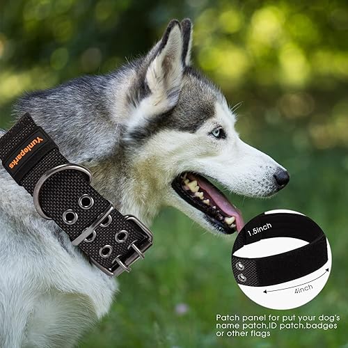 Miniatura 2 de Collar táctico para perros medianos y grandes, collar de perro con hebilla de metal resistente, collar acolchado de neopreno suave para perro,