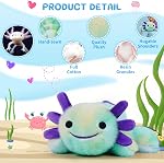 Axolotl Animaux farcis, Jouet Axolatl,8.66" Jouet en peluche Axolotls, Cadeau de jour pour les garçons et les filles pour Noël.(Mixed Green,1 Boîte)