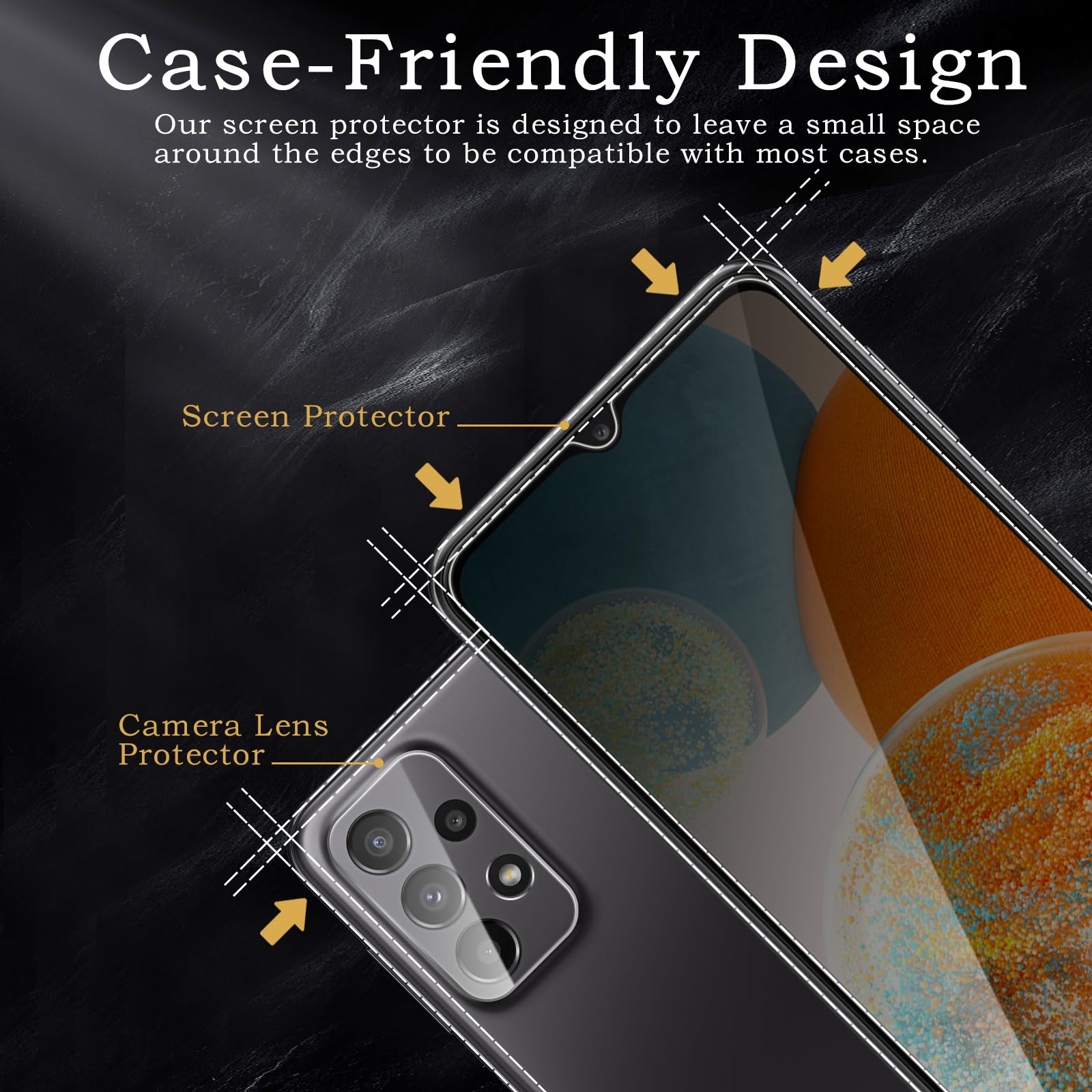 Pellicola protettiva per la privacy per Samsung Galaxy A23 4G/5G, accessori in vetro temperato infrangibile, pellicola in vetro temperato anti spia, compatibile con custodie, ultra resistente, durezza