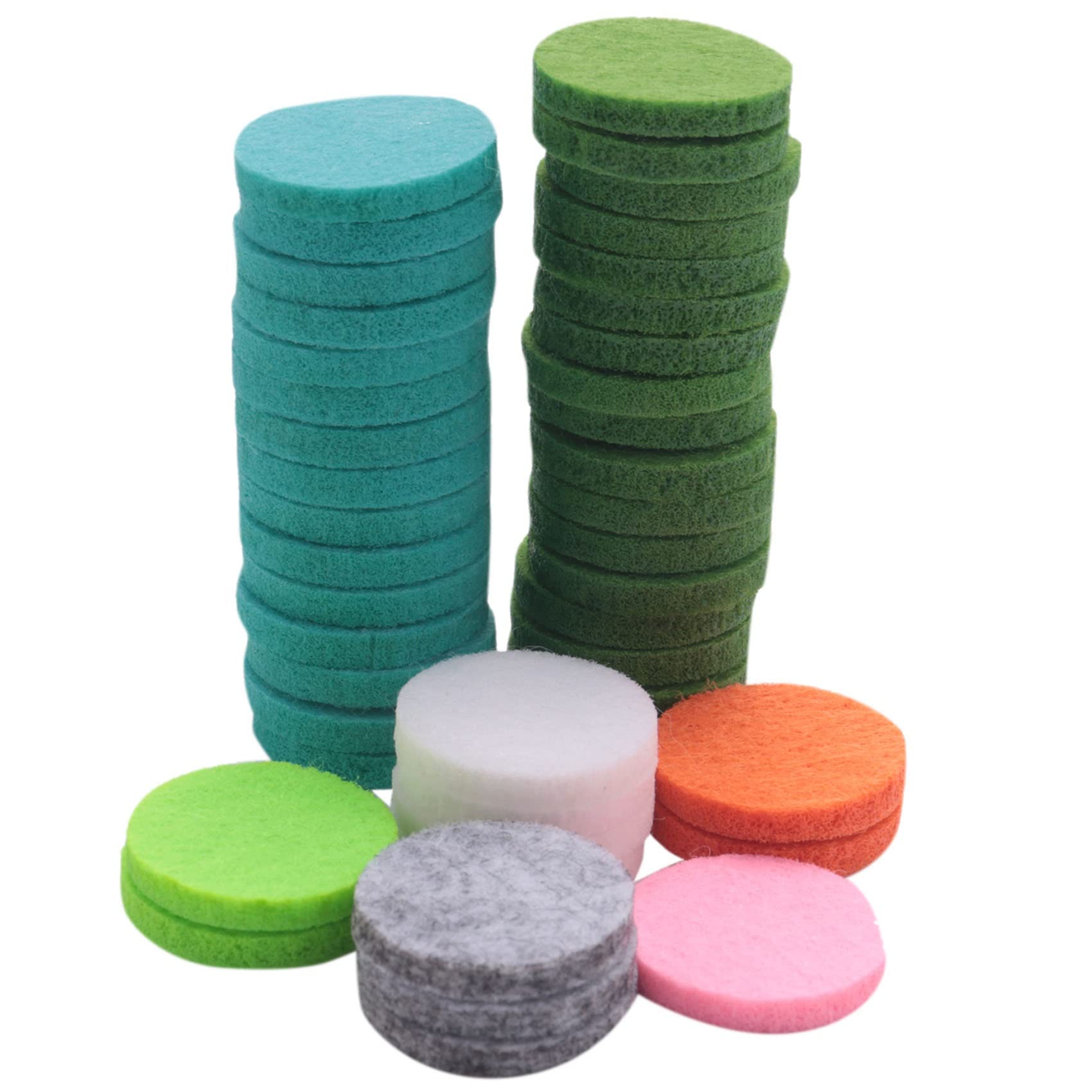 200 cuscinetti di ricambio per diffusore di oli essenziali, cuscinetti rotondi di ricarica per collane, diffusori di oli essenziali (rosa