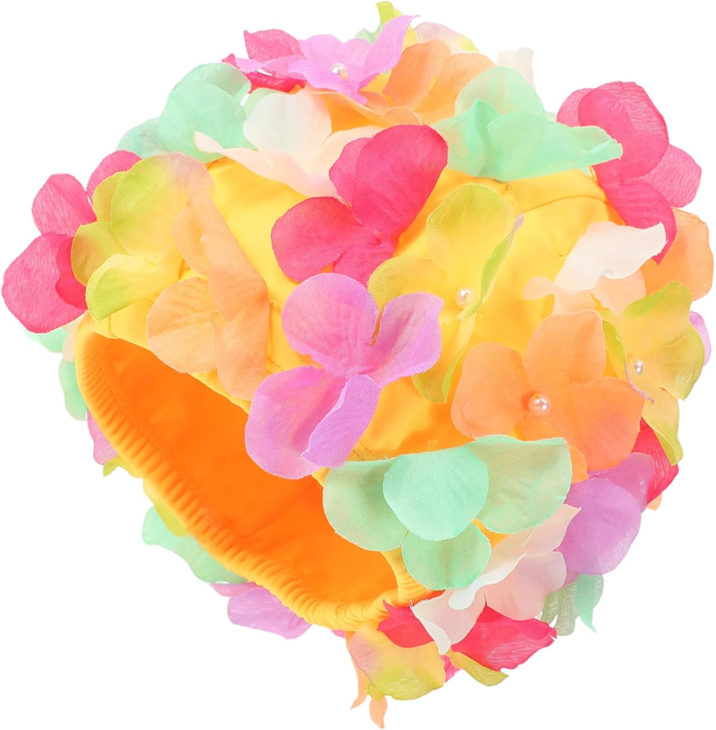 Floral Swim Cap for Women Comfortable and Breathable Long Hair Swim Hat Easy to Wear Material for