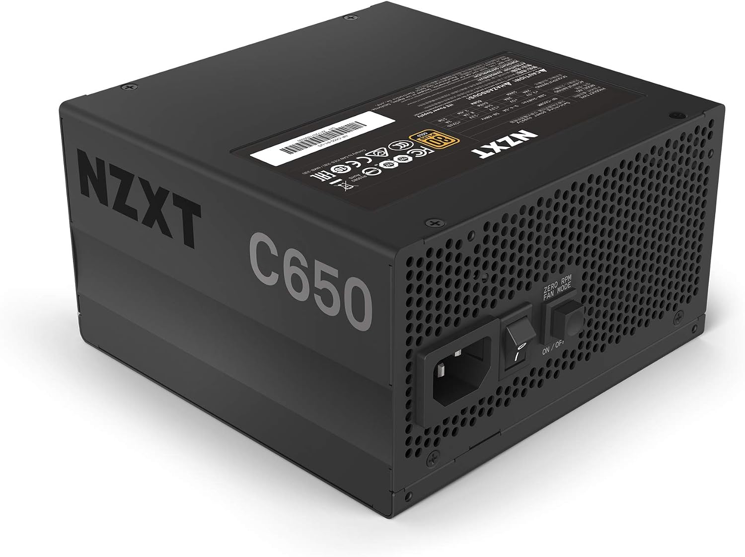 Weekly Top Sale NZXT C650 - NP-C650M - 650 Watt PSU - 80+ Gold Certified - Hybrid Silent Fan Control - Fluid Dynamic Bearings - Modular Design - Sleeved Cables - ATX Gaming Power Supply - 10 Year Warranty