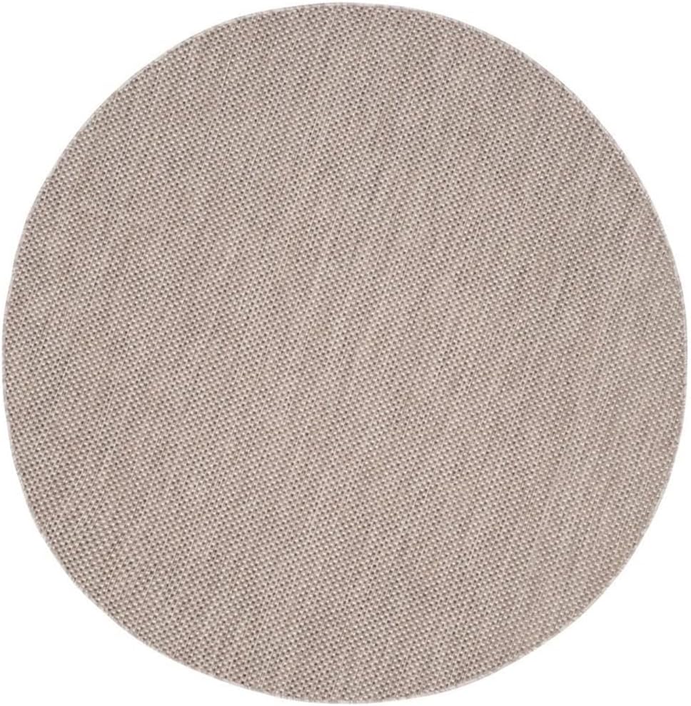 Pemberly Row 5'3" Round Accent Rug, Beige and Brown Color, Soft and Durable Design, Versatile Living Room or Bedroom Floor Décor, Neutral Tone for Indoor Use