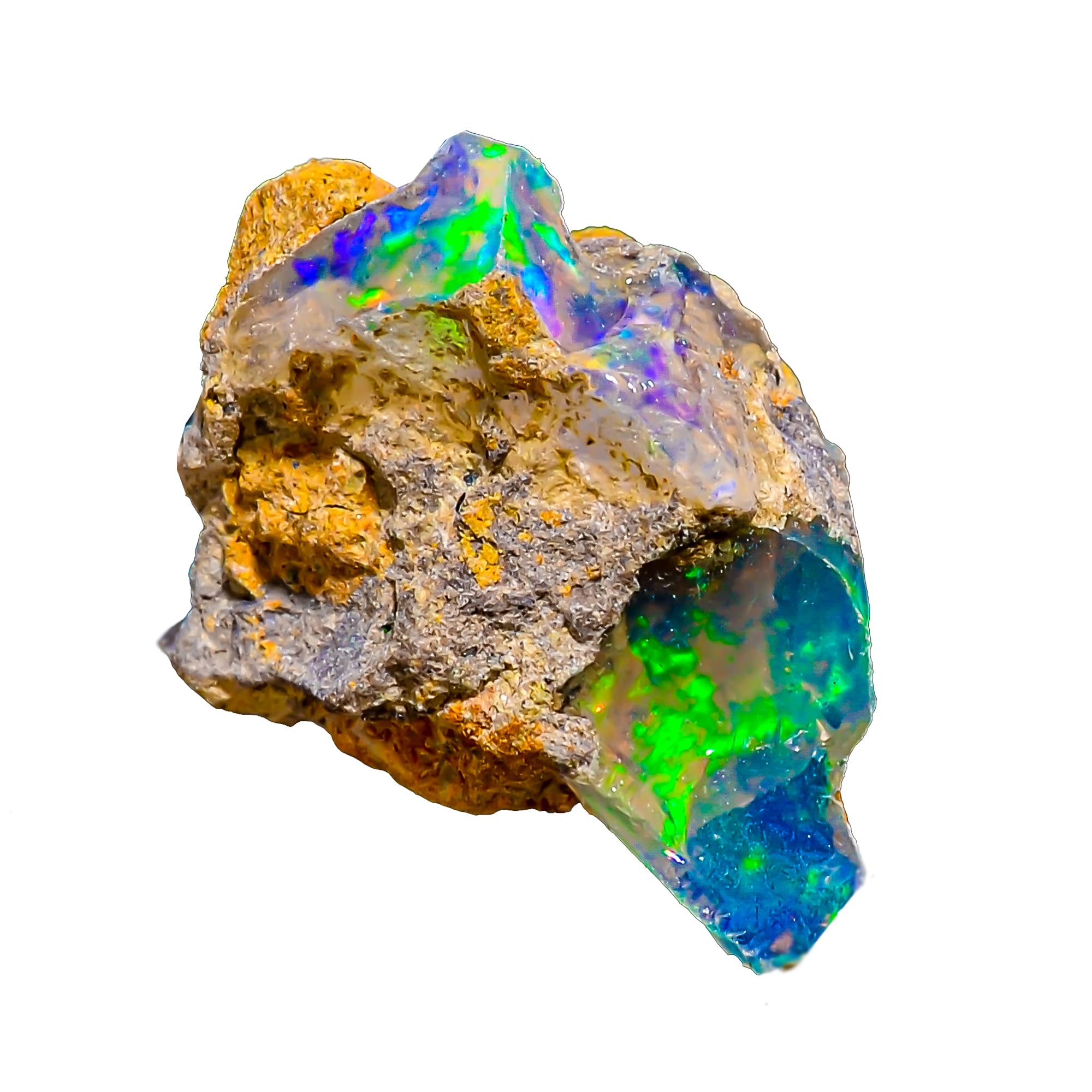 AAAA+ Natural Ethiopian Welo Opal Rough Stone (2ct - 13ct Pcs) – Ultra Fire Striking Raw Crystal | Handpicked Opal Rock for Jewelry Making | October Birthstone Gemstone, 5, Gemstone, Opal