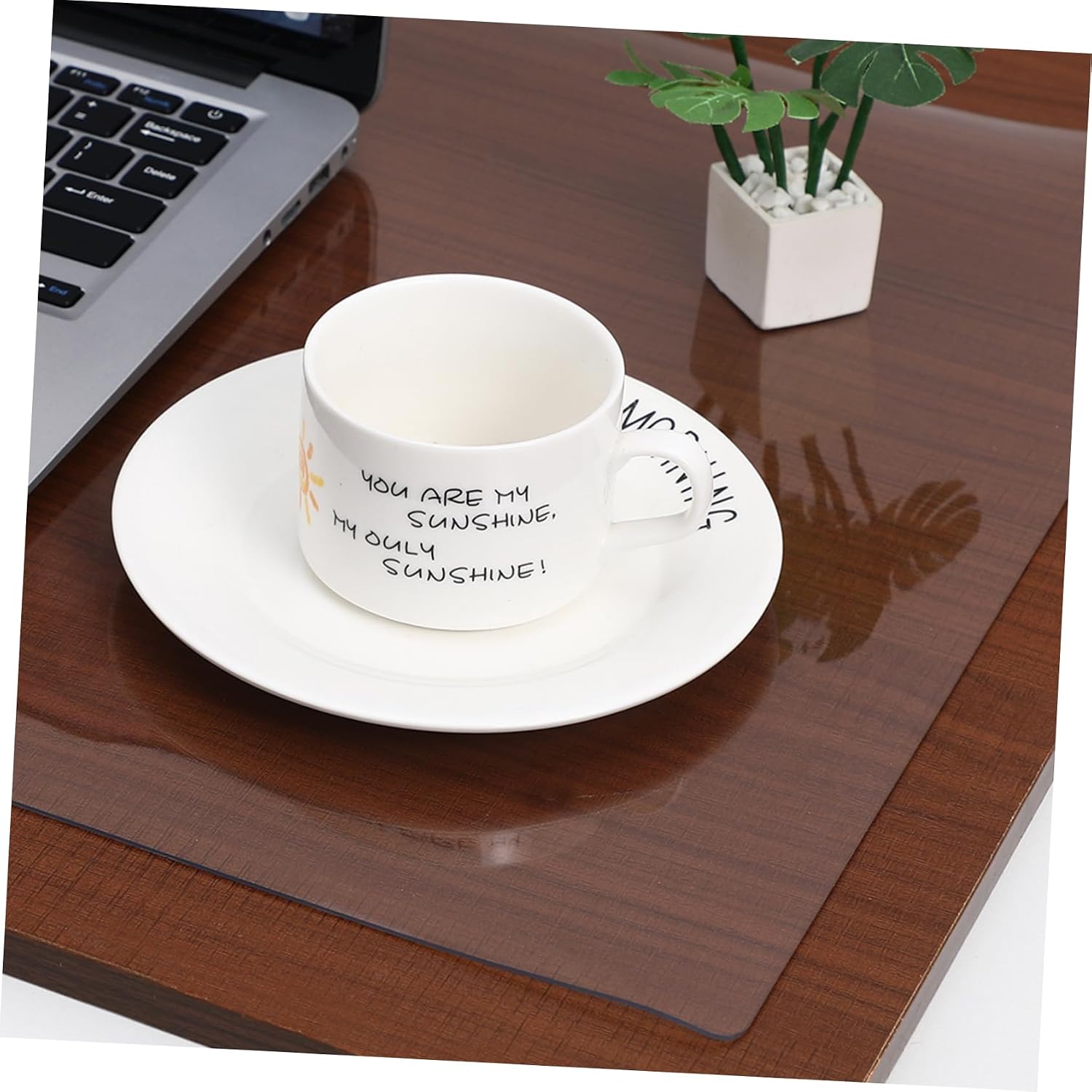 SHOWERORO PVC Table Liner High Transparency Dining Table Protector Desk Pad Easy Maintenance Protective Mat