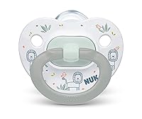 Vista 6 de NUK Orthodontic Pacifiers, Boy, 0-6 Months, Blue (Pack of 2)