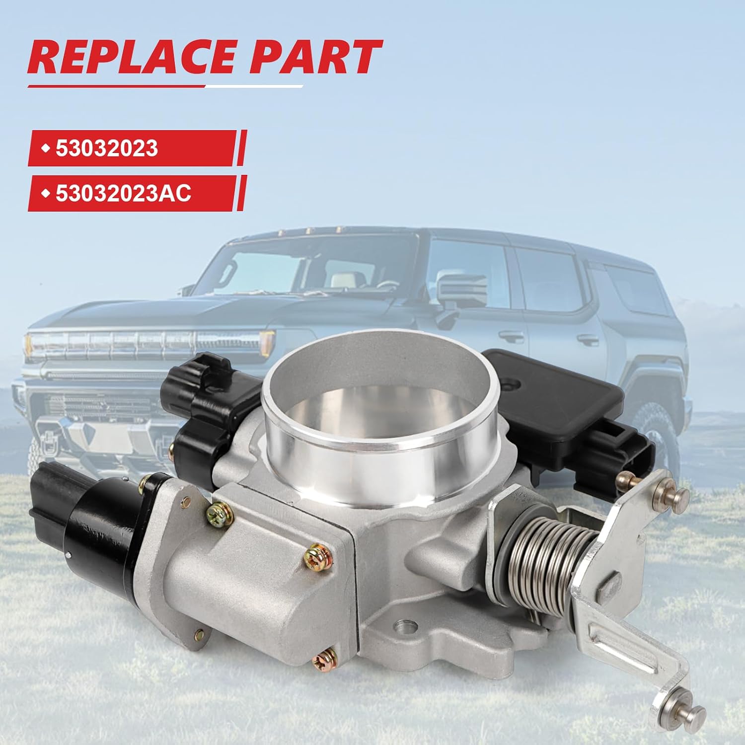 Throttle Body Assembly Replacement IAC Sensor Assembly 53032023 for 1998-2001 Wrangler Grand Cherokee 4.0L