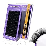 NAGARAKU Eyelash Extensions Individual Lashes Extensions Classic Lash Matte Black 16 Rows Soft Natural Matte Black Professional Beauty Salon Lash Supplies -0.05CC 11mm