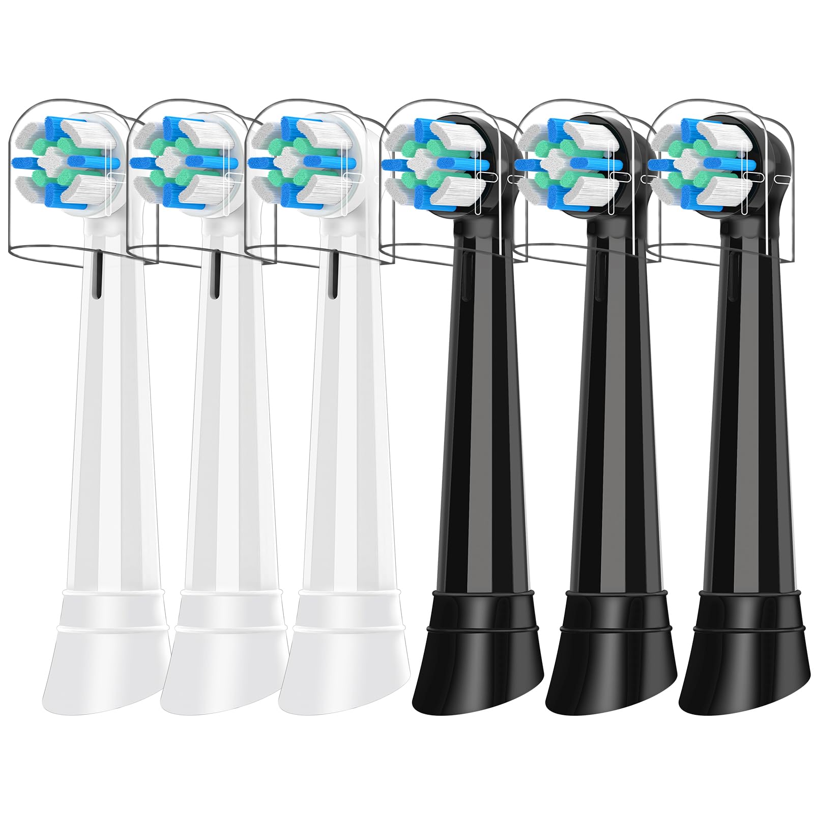 Photo 1 of 12 Pcs iO Replacement Heads Compatible with Oral B iO 2 3 4 5 6 7 8 9 10 Deep Clean Series Electric Toothbrush, Toothbrush Heads Compatible with Oral B iO with Medium Bristles Care Teeth (Black/White)