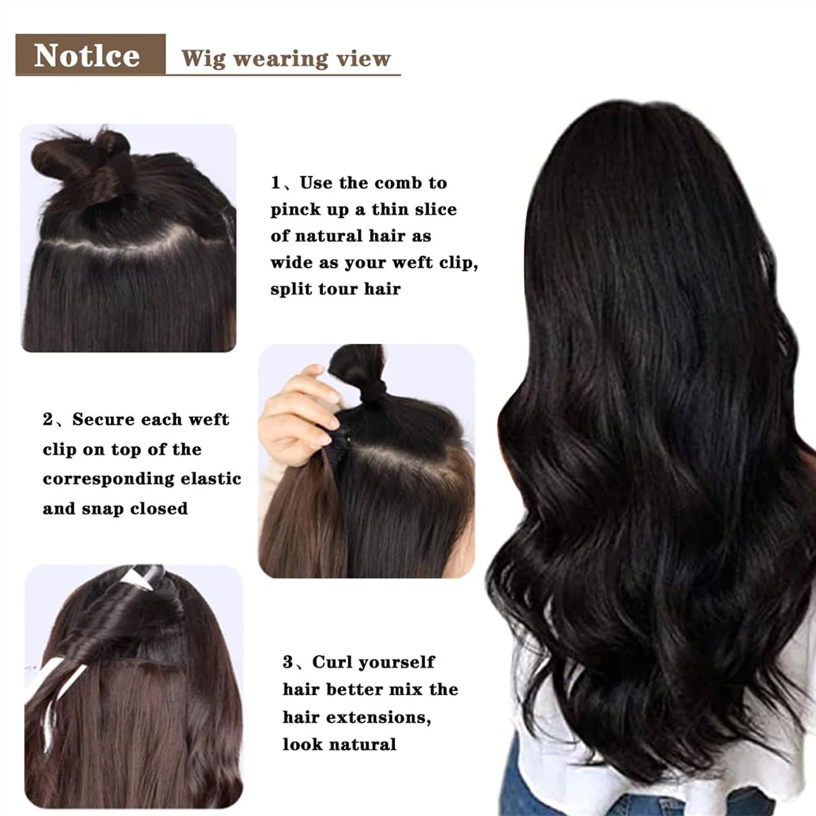 Amazon.com: Hair Extensions Clip in Human Hair Extensions  display picture 2
