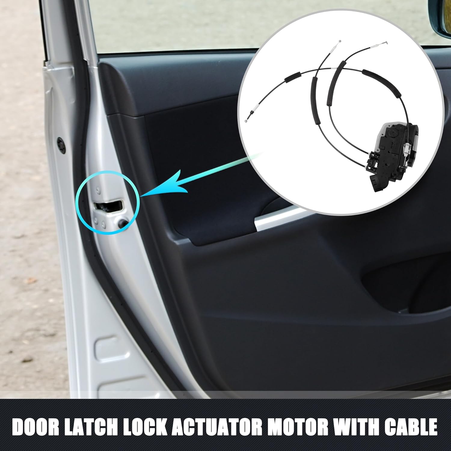 uxcell Rear Left Side Door Latch Lock Actuator Motor with Cable for Nissan Sentra 2007-2012 No.82501ET200
