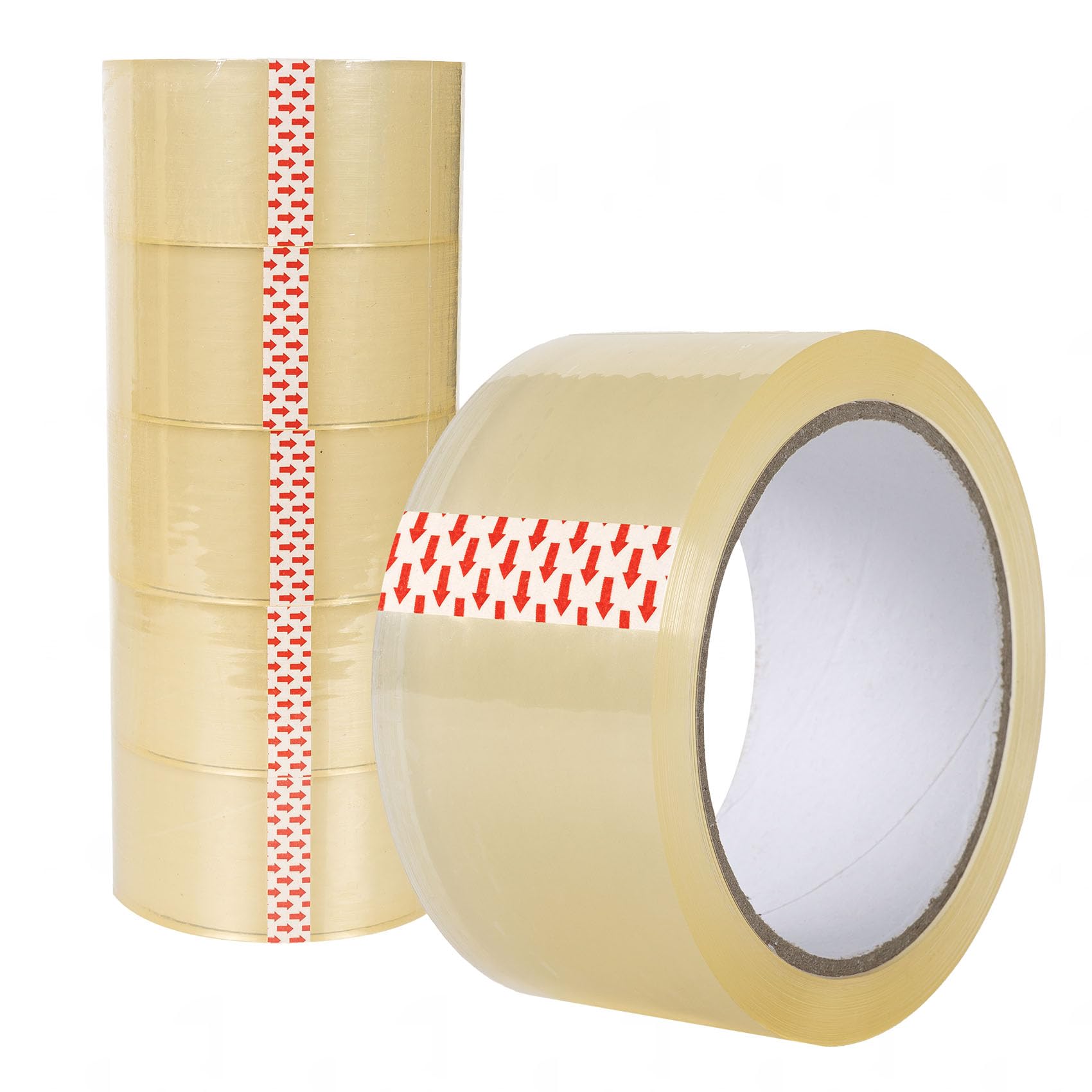 ANRO Lot de 36 rouleaux de ruban adhésif d'emballage pour paquets en carton, 66 m x 48 mm, transparent