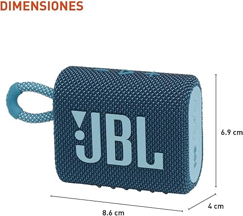Miniatura 2 de JBL Go 3 - Altavoz inalámbrico Bluetooth portátil, IP67 impermeable y resistente al polvo, batería incorporada - Azul - Solución integral de tela de