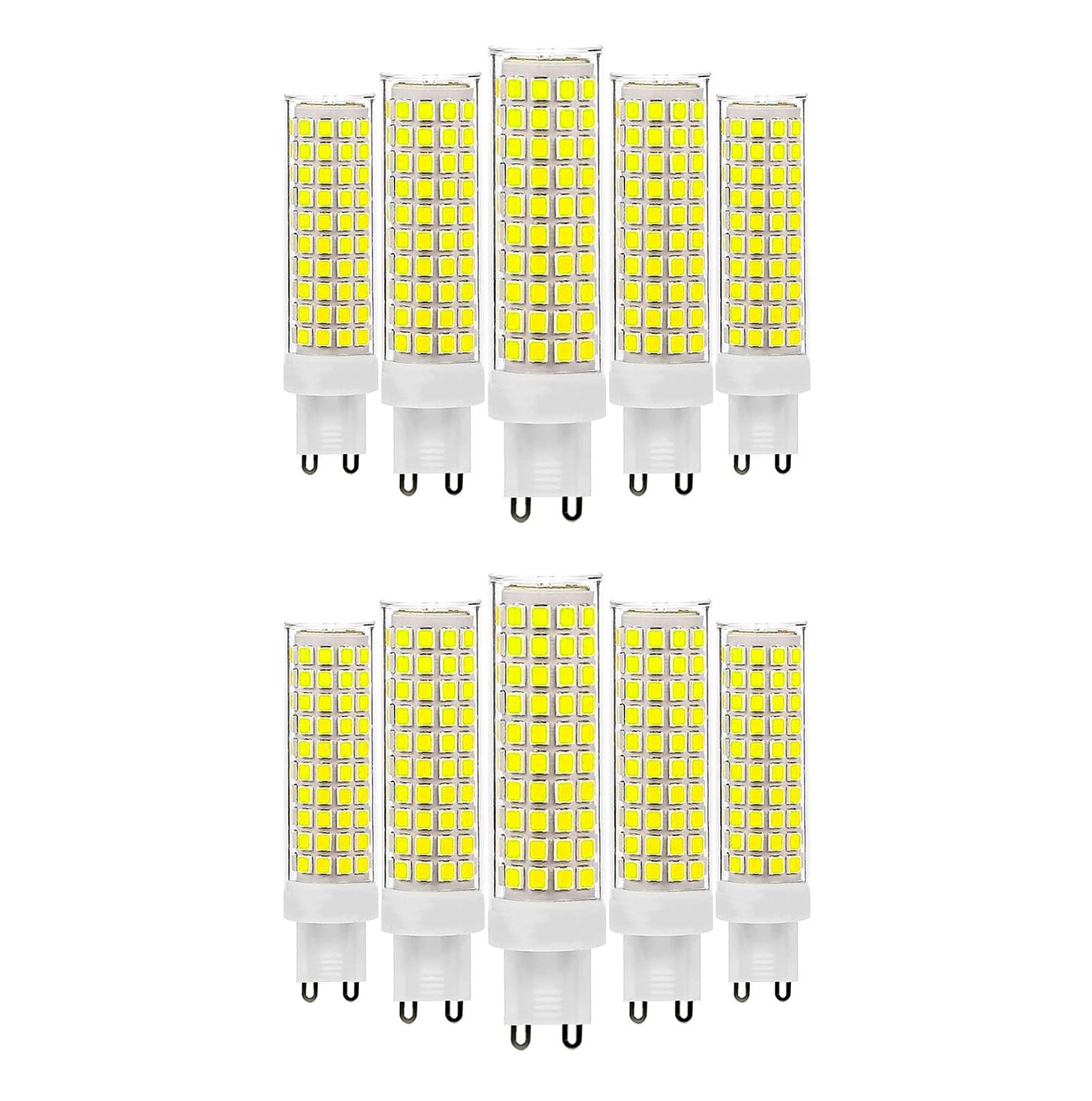 Bombillas LED G9 15W repuesto 150W Ahorro de energía CRI > 85 Sin parpadeo 1500 LM Para iluminación del hogar lámparas de araña lámparas de techo dormitorios y cocinas(Natural White 4000K,10pack)