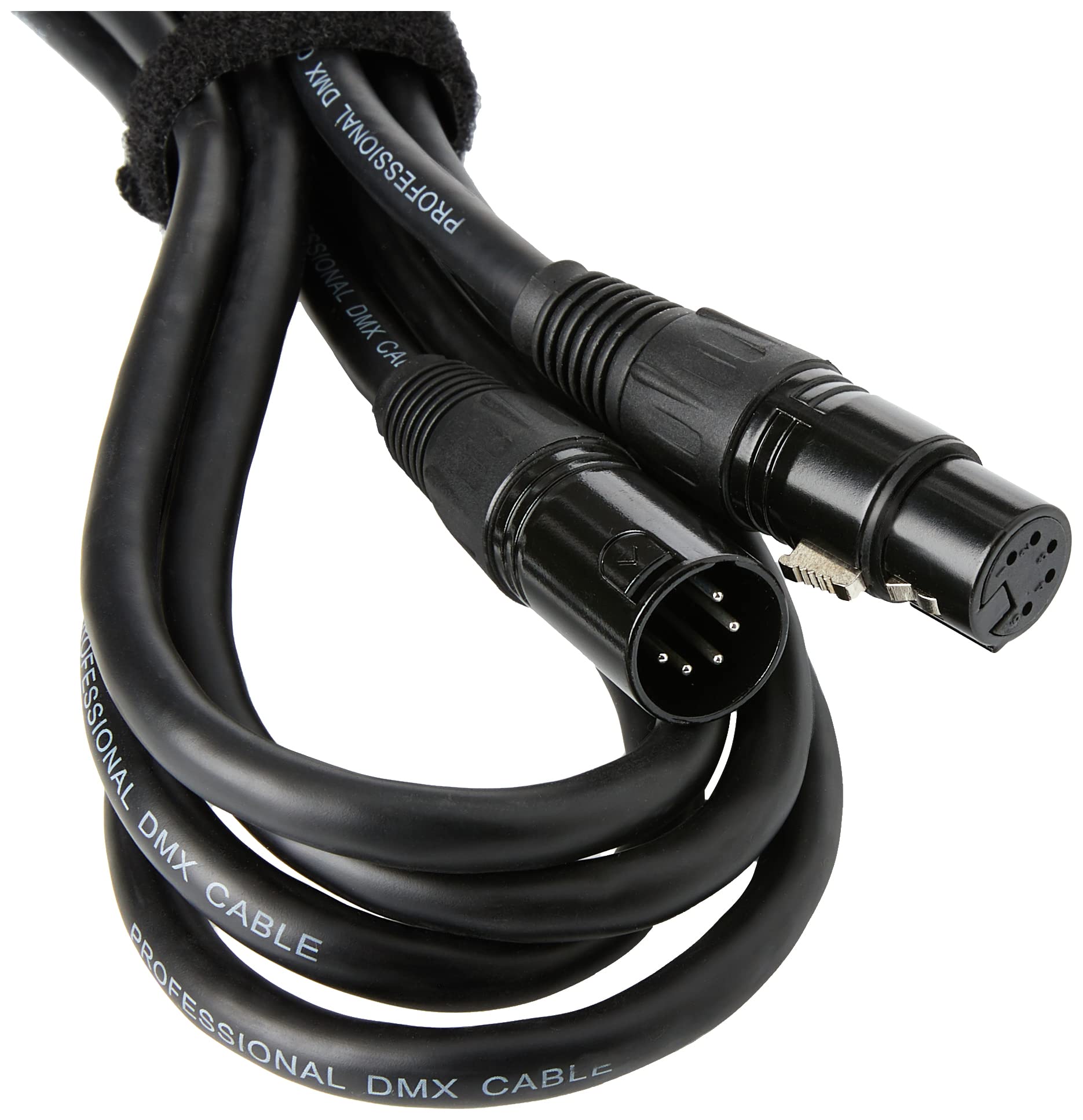 Pulse PLS00412 przewód DMX, 5-pinowy XLR męski na żeński, 2 pary + ekran, 3 m, czarny