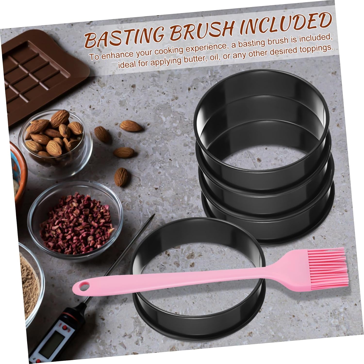 Mobestech 10pcs Cookie Cutters Large Egg Rings Baking Molds for Cookies Cakes Chocolates Tart Rings for Baking