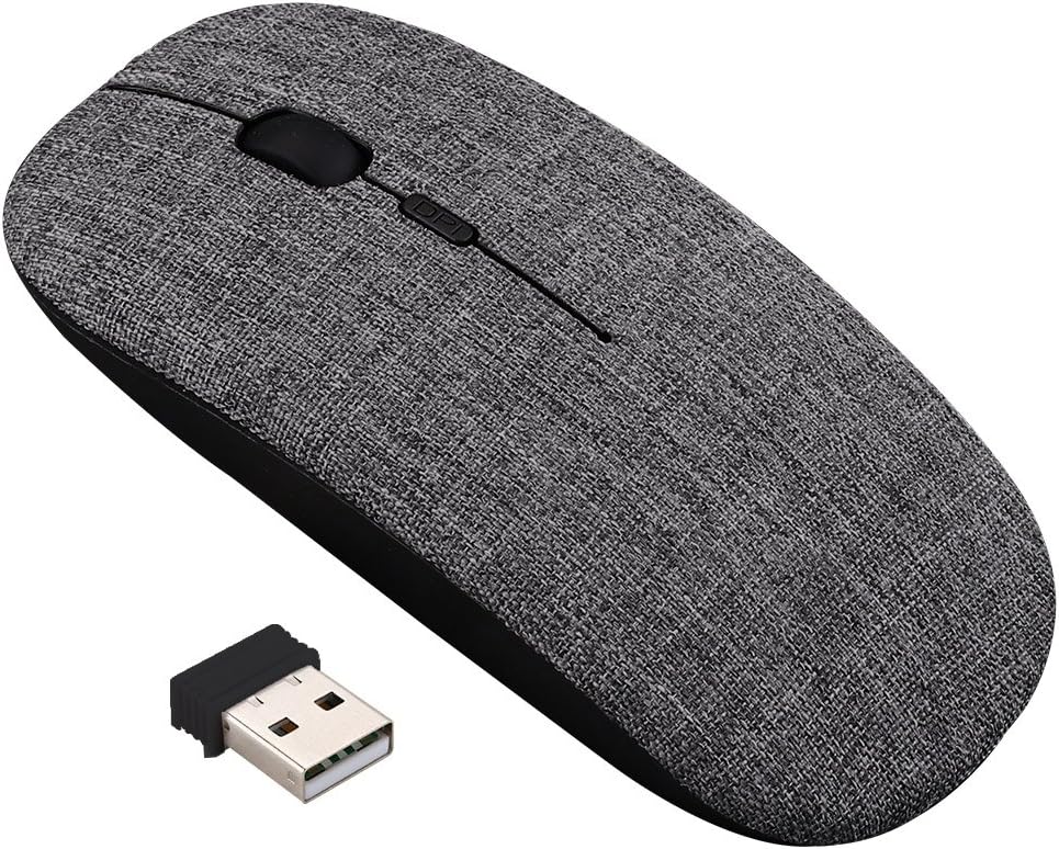INPHIC Wireless Mouse 700mAh, Slim Silent Click Rechargeable 2.4G Wireless Mice 1600DPI Mini Optical Portable Travel Cordless Mouse with USB Receiver for PC Laptop Computer Mac MacBook