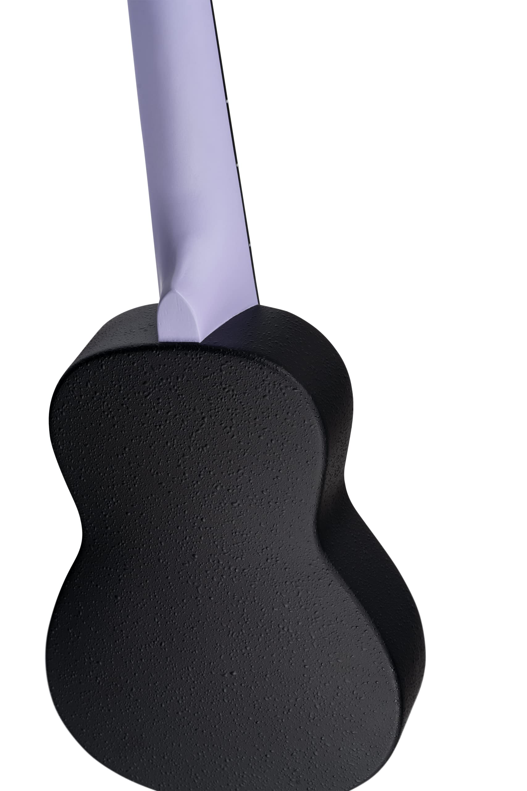 Ortega Guitars Ukelele Soprano púrpura - Keiki K2 - Kit de inicio incluye afinador, correa, 5 púas medianas y bolsa de dibujo - pastel/lavanda (K2-LAF)
