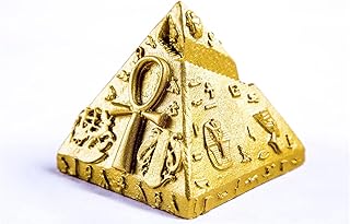 EASCHEER Egyptian Pyramid Statue Mini Pyramid Model Mini Size Figurine Sculpture Home DÃ©cor for Desktop Shelf