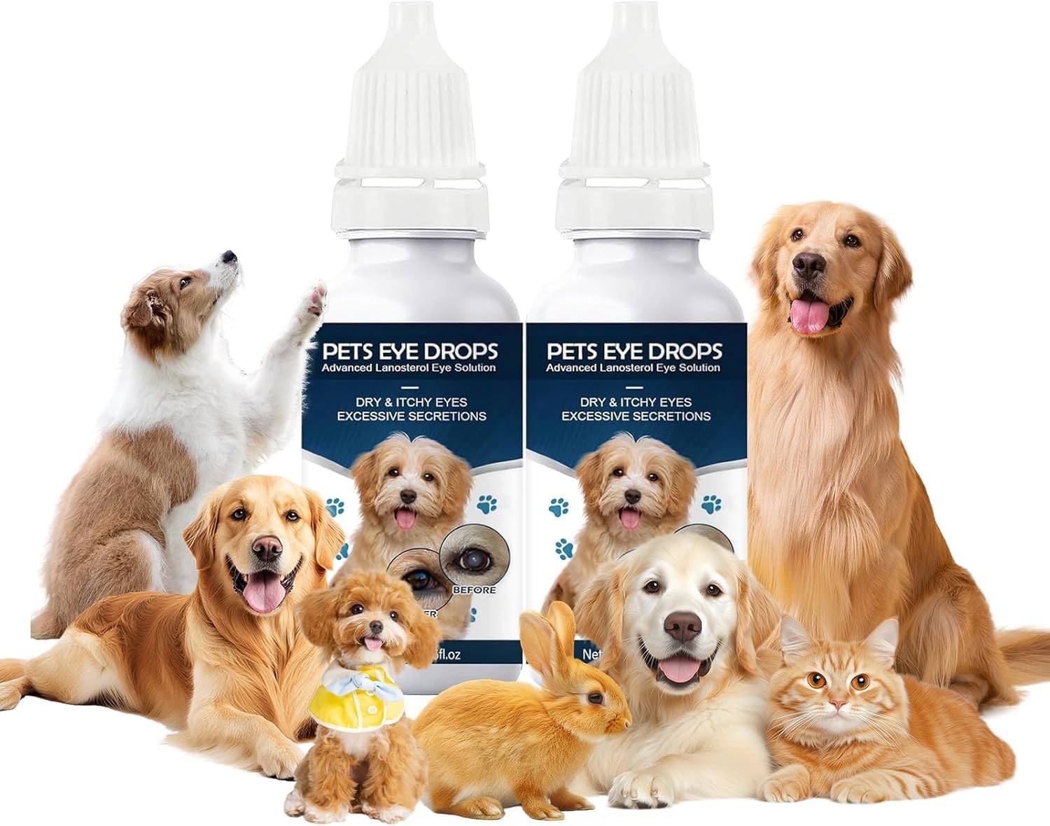 BrennenstuhlCataract Drops for Dogs - Pet Dogeye Drops for Superior Comfort Long - Removing Eye Stains - Used to Clean Tear Stains - ImprovingEye Vision - Safe for Cats and Dogs (2 X 10 ml)