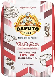Antimo Caputo Chef's Flour Tipo 00 Italian Soft Wheat Flour for Pizza Dough, Bread & Pasta - 2.2 lb Pack of 10