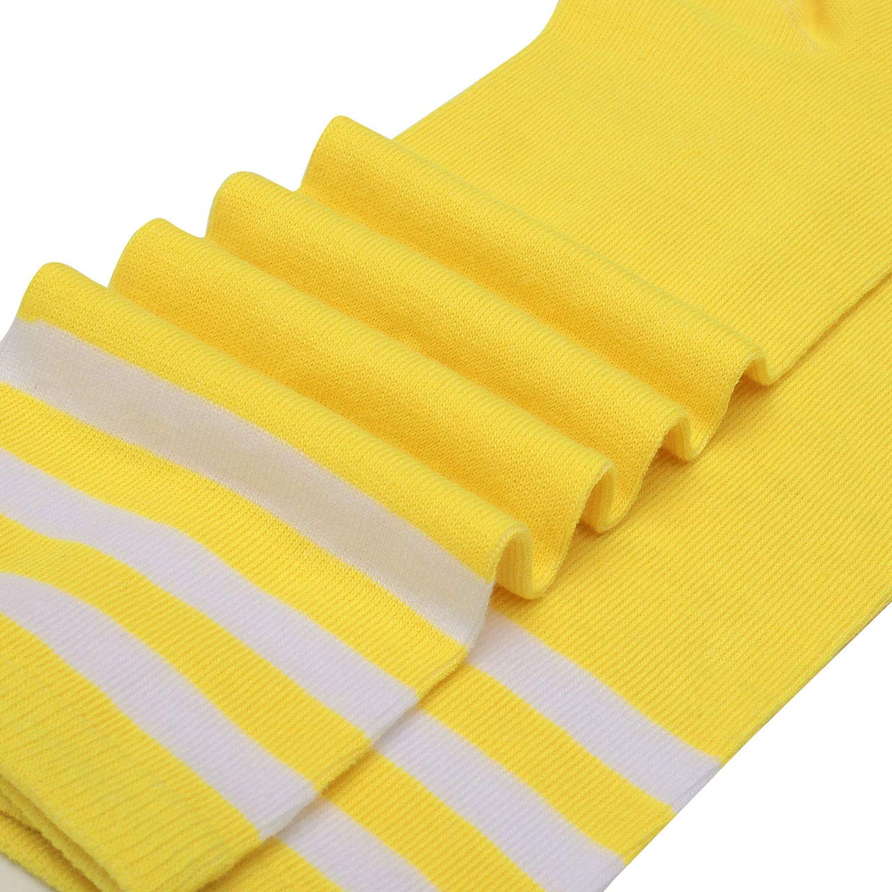 Women Knee High Socks Cotton Triple Striped Stockings Athletic for Baseball Sports Halloween Costume Christmas