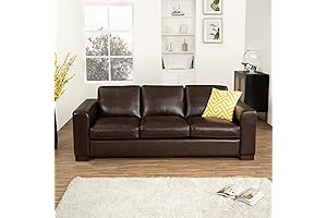 Naomi Home Freya Oversized Real Leather Sofa: Ultimate Comfort and Style