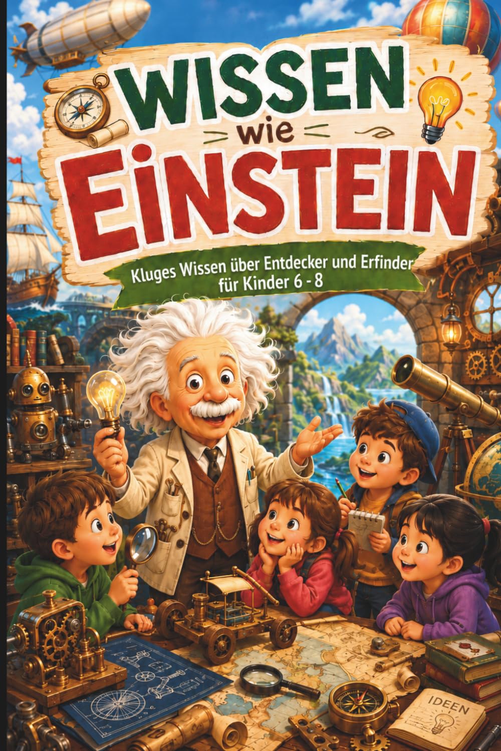 Wissen wie Einstein: Das bunte Wissensbuch für Kinder von 6 bis 8 Jahren über berühmte Erfinder und Entdecker. Ein ideales Geschenk zum Geburtstag, zu Weihnachten oder zur Einschulung