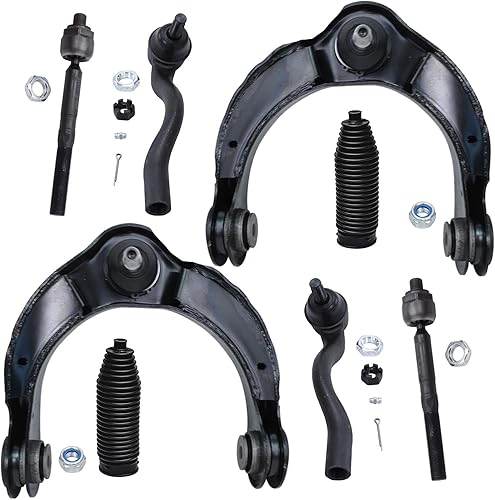 Miniatura 1295 de Detroit Axle - Kit de brazos de control de extremo delantero RWD para Dodge Ram 03-06 2500 3500, 2 brazos de control superior con rótula 2 varillas