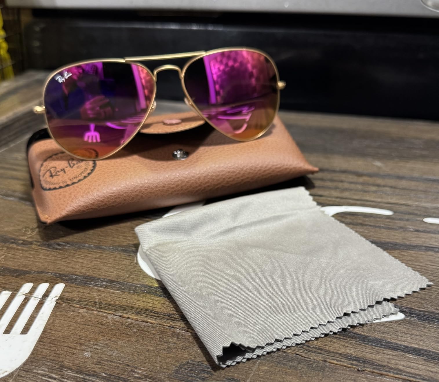 Ray-Ban Sunglasses, 3025 Purple Transparent Corner, 58mm, Fashion Trend Ray-Ban Wayfarer RB2140 661313 Purple Sunglasses - eye-oo.com main image 3