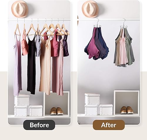 Miniatura 2 de ZEDODIER Gancho para parte superior sin mangas, organizador giratorio para sujetadores deportivos, capacidad máxima de almacenamiento de 24