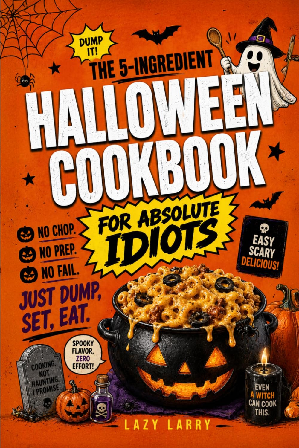 The 5-Ingredient Halloween Cookbook for Absolute Idiots: No Chop. No Prep. No Fail. Just Dump, Set, Eat. (The Absolute Idiot's Kitchen Series)