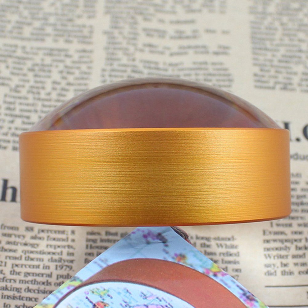 Kuppellupe 4-Fach tragbare Mini-Desktop-Lupe 72 mm Leselupe Juwelierlupe Briefbeschwerer Optische Halbkugellinse für Vergrößerung zu Hause und im Büro