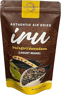 Locust Beans - Air Dried Whole (Iru, Ogiri, DawaDawa) - 10 oz Bag