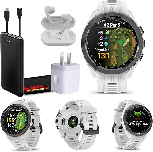 Garmin Approach S70 - Reloj inteligente de golf con GPS de 1.654 pulgadas para hombre, pantalla táctil ligera, con pantalla AMOLED y cursos