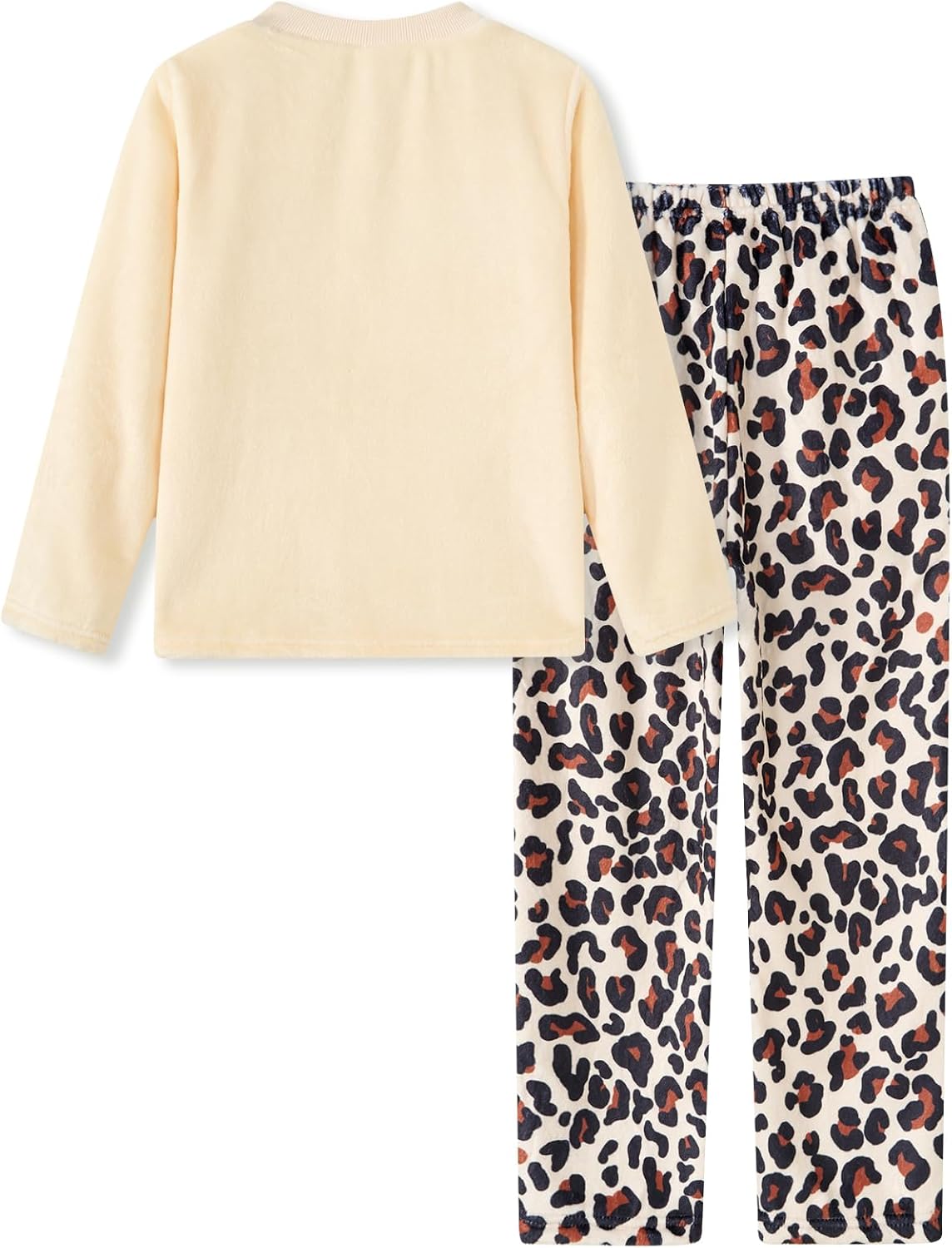 Funnycokid Girls Fleece Pajamas Set Kids Soft Flannel Pjs Pullover Top Pants Loungewear Size 7-14 - Image 4