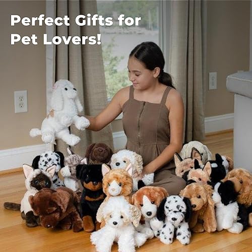 Miniatura 7 de The Petting Zoo Peluche de perro dálmata, regalos para niños, juguete de peluche de perro de 9 pulgadas