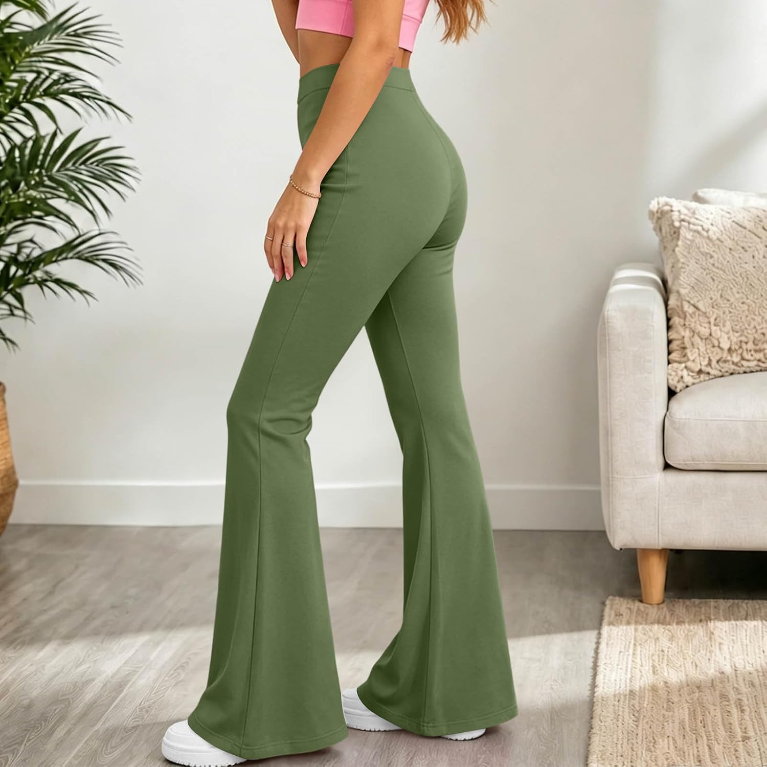 Flare Leggings for Women High Waisted Slim Yoga Pants