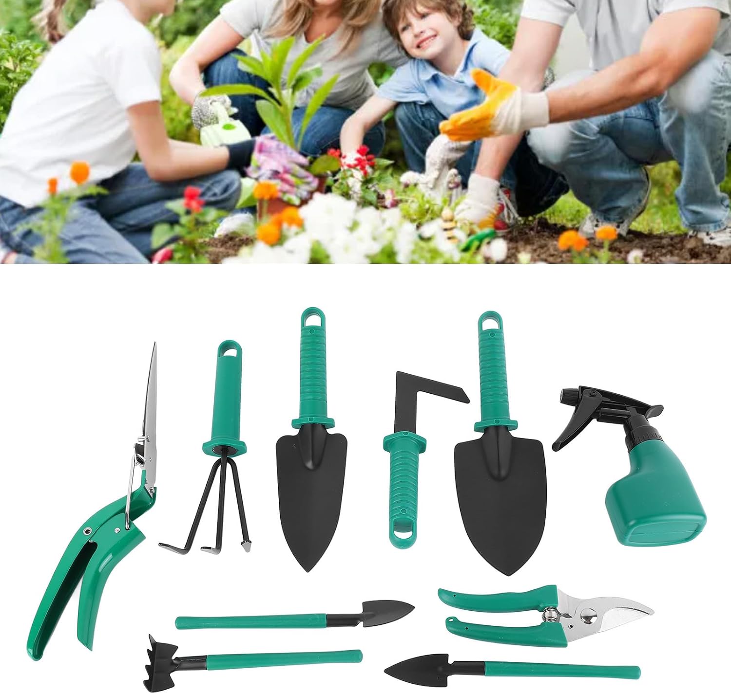 Gardening Garden Tools 10 Piece Set Scissors Spades Shovels Spray Cans Gardening Work Tools