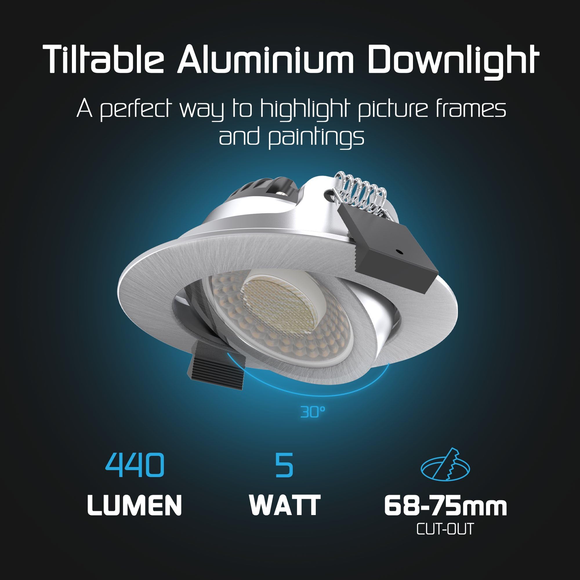 Ledvion - 6x LED Einbaustrahler, 230V, Edelstahl, dim to warm, IP65, wasserdicht, 5W/7W, COB, Downlight, Deckenstrahler, Bad, Küche, warmweiß, Tageslicht, Halogenersatz, Stimmungslicht, kompakt