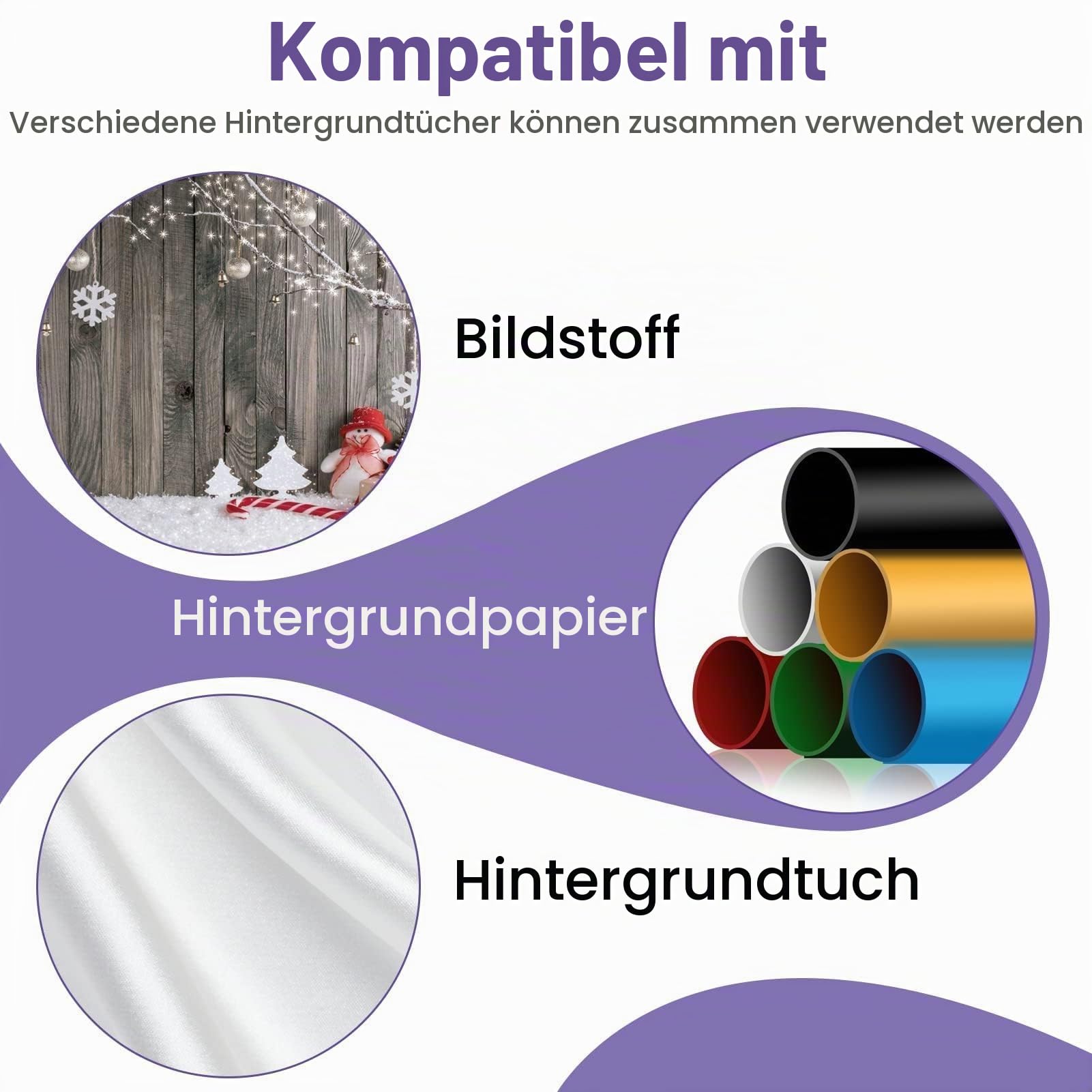 EMART Fotografie Hintergrund Wandhalterung Einzelrolle Stützsystem