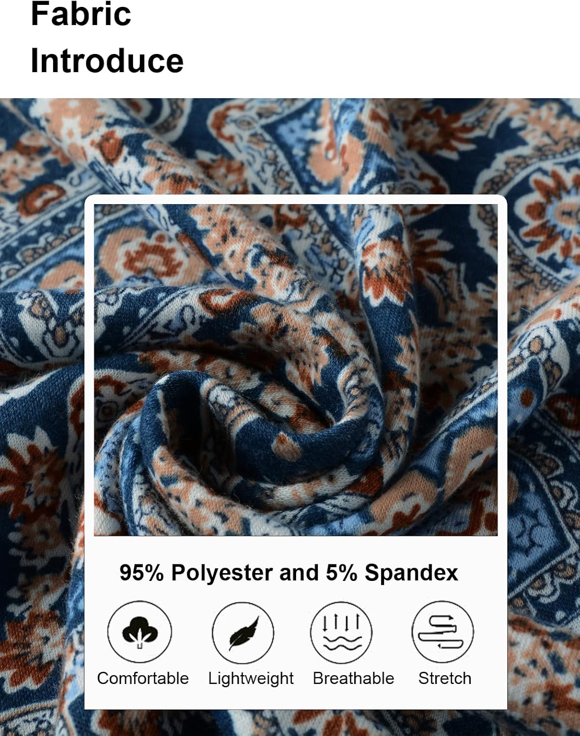 OVERWORETY Womens Short Sleeve Plus Size T-Shirt Dress V Neck Casual Loose Swing A-Line Summer Tunic Dresses with Pockets - Image 4