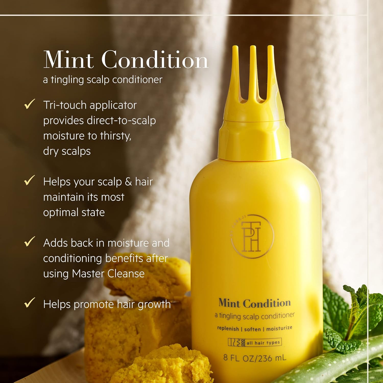 TPH by Taraji Mint Condition Tingling Scalp Leave-in Conditioner ? 8oz (Pack of 2)