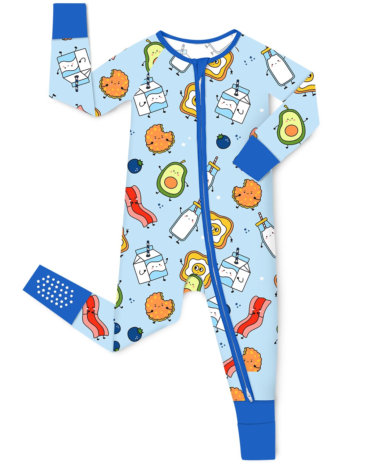 babee Reshinee Bamboo Viscose Baby Convertible Footie Pajama, Zipper Pajamas for Baby Boys & Girls, Sleep & Play Footed