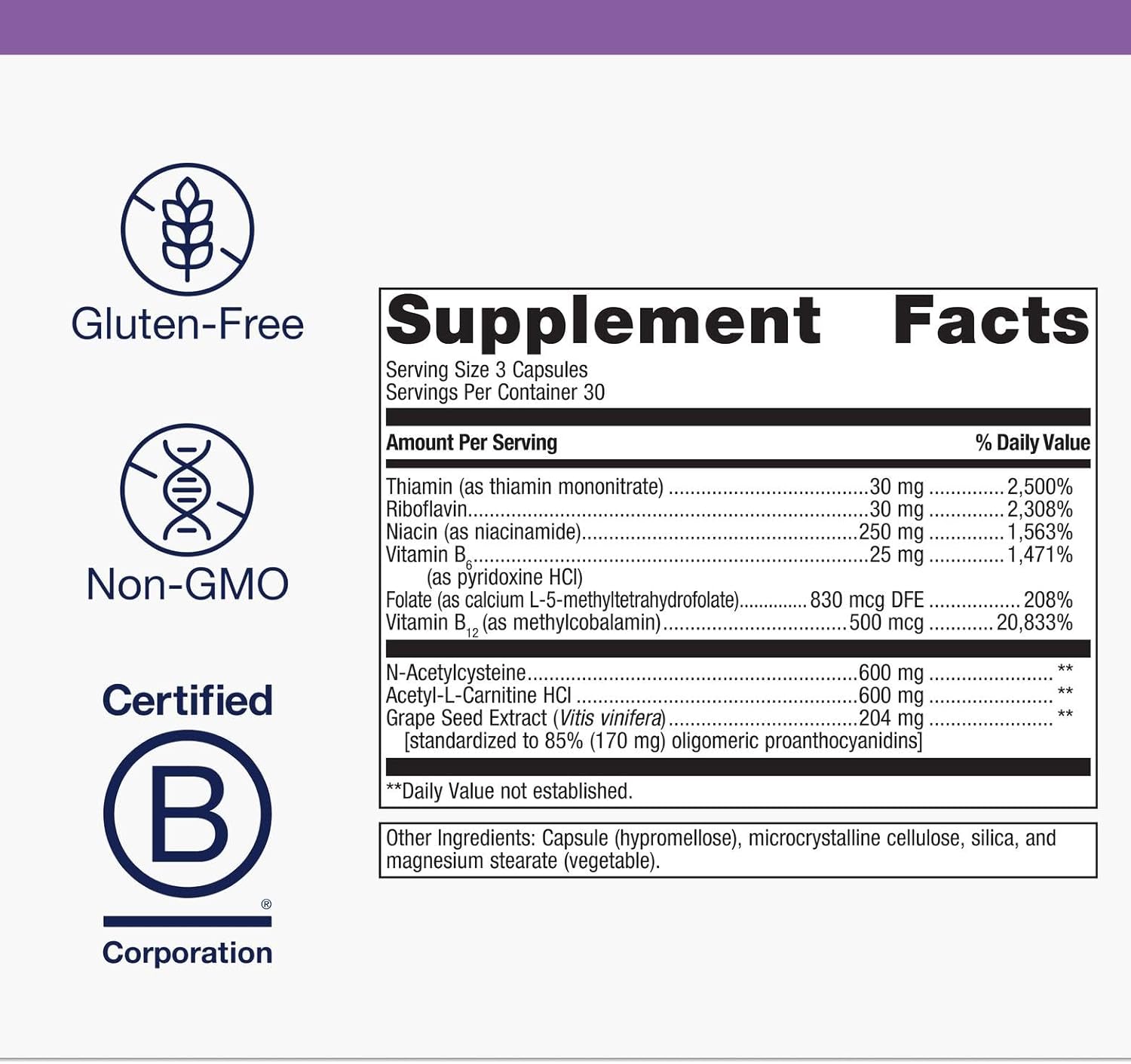 Metagenics Ceralin Forte - Comprehensive Brain Health & Energy Metabolism Support* - with B Vitamins, Acetyl-L-Carnitine, N-Acetylcysteine & Niacin - Non-GMO, Gluten-Free - 90 Capsules