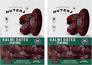 Nutraj UAE Kalmi Dates Pack 1kg (500g X 2) | Safawi Khajoor | Dry fruits | Nuts | Grocery Items